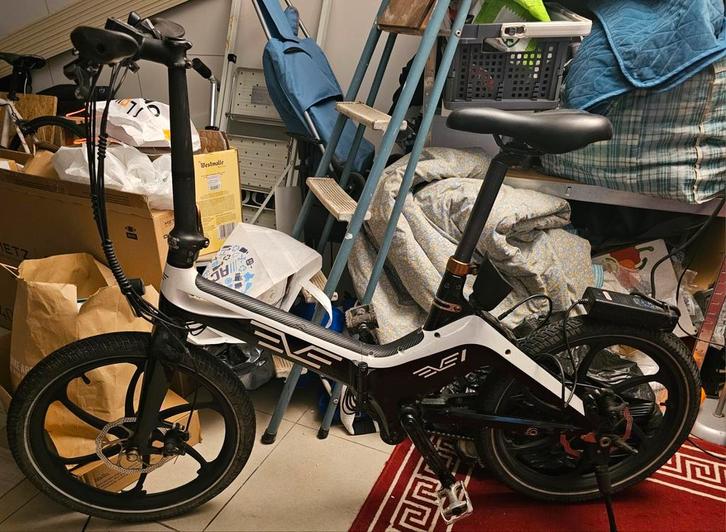 Electrische plooifiets voor dames/heren, Fietsen en Brommers, Elektrische fietsen, Gebruikt, 47 tot 51 cm, 30 tot 50 km per accu