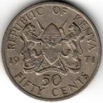 Kenya : 50 Cents 1971  KM#13  Ref 15121, Postzegels en Munten, Munten | Afrika, Ophalen of Verzenden, Overige landen, Losse munt