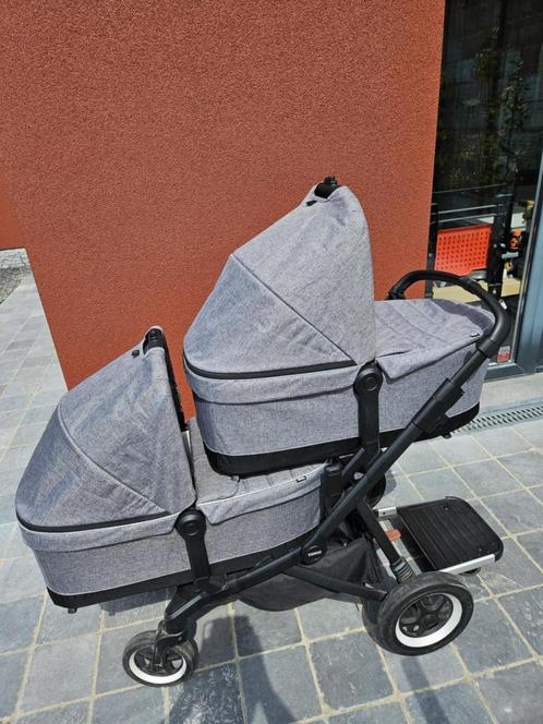 Thule sleek, Kinderen en Baby's, Kinderwagens en Combinaties, Gebruikt, Kinderwagen, Overige merken, Duowagen, Met reiswieg, Ophalen