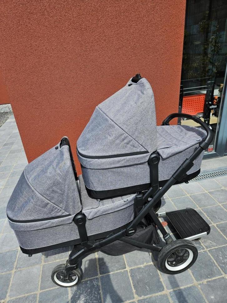 Thule sleek, Kinderen en Baby's, Kinderwagens en Combinaties, Gebruikt, Kinderwagen, Overige merken, Duowagen, Met reiswieg, Ophalen