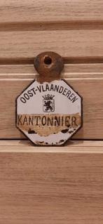 Fietsplaat KANTONNIER ( weginspecteur ) Emaille, Antiek en Kunst, Ophalen
