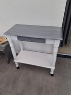 Mooi bijzet tafeltje / side table op wieltjes, Ophalen, Zo goed als nieuw