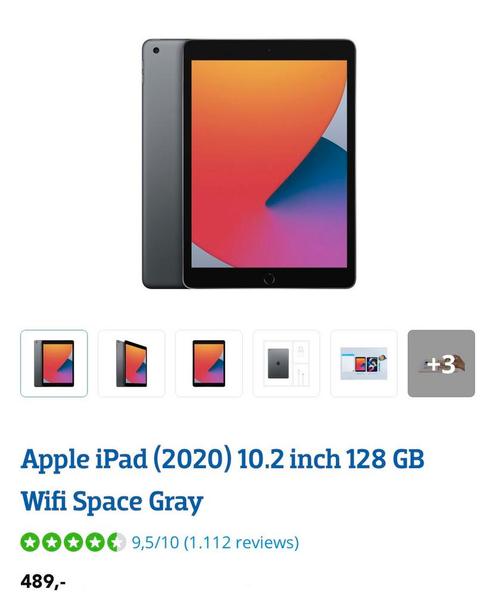 Apple iPad 8e generatie 10.2 inch (2020) MET HOESJE, Informatique & Logiciels, Apple iPad Tablettes, Comme neuf, Apple iPad, Wi-Fi
