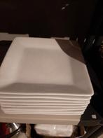 8 witte vierkante borden., Huis en Inrichting, Keuken | Servies, Gebruikt, Ophalen