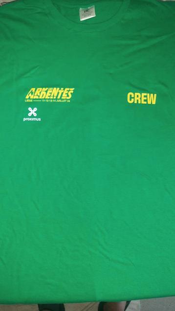 T-SHIRT du festival LES ARDENTES 2024 - CREW vert - XL 