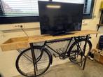 Console tafel fiets met wijnrek + hangers voor glazen., Ophalen, Zo goed als nieuw, 75 cm of meer, Minder dan 5 flessen