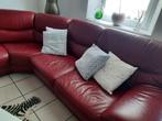 Divan de coin cuir rouge A DONNER, Banc d'angle, Quatre personnes ou plus, Enlèvement, Utilisé