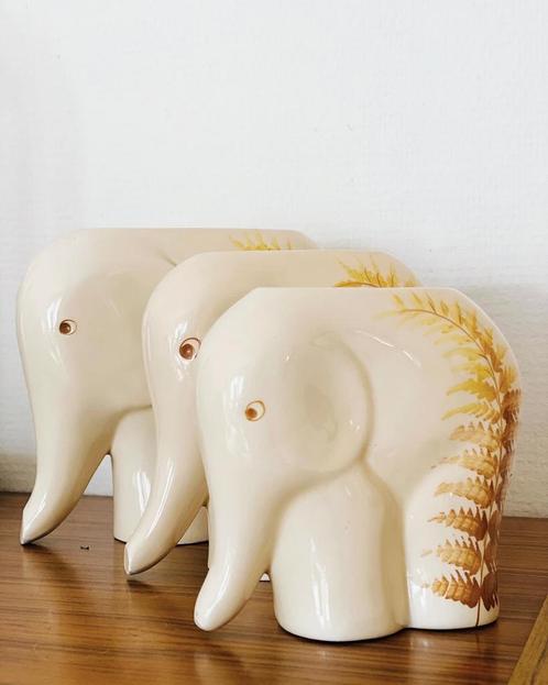 Vintage ‘70 olifant vazen - Italy, Maison & Meubles, Accessoires pour la Maison | Vases, Enlèvement ou Envoi
