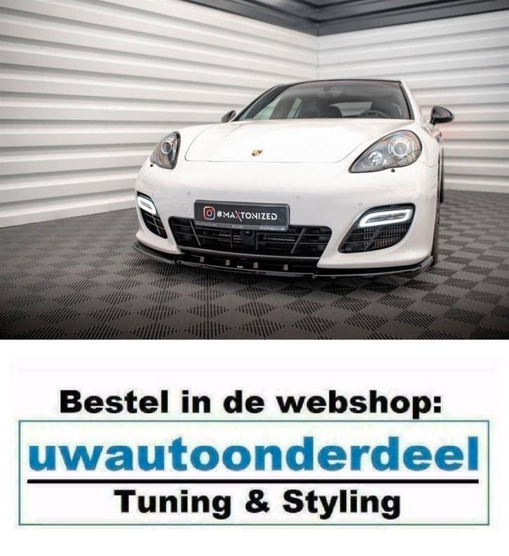 Maxton Design Spoiler Splitter Lip Voor Porsche Panamera Tur, Auto diversen, Tuning en Styling, Verzenden