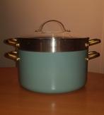 Grote 'Greenpan' kookpan met stoommand, Kookpan of Snelkookpan, Ophalen of Verzenden, Keramische plaat, Glas