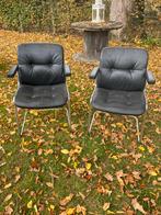 Fauteuil de bureau vintage STOLL GIROFLEX (made in suisse), Maison & Meubles, Enlèvement, Utilisé, Noir, Chaise de bureau