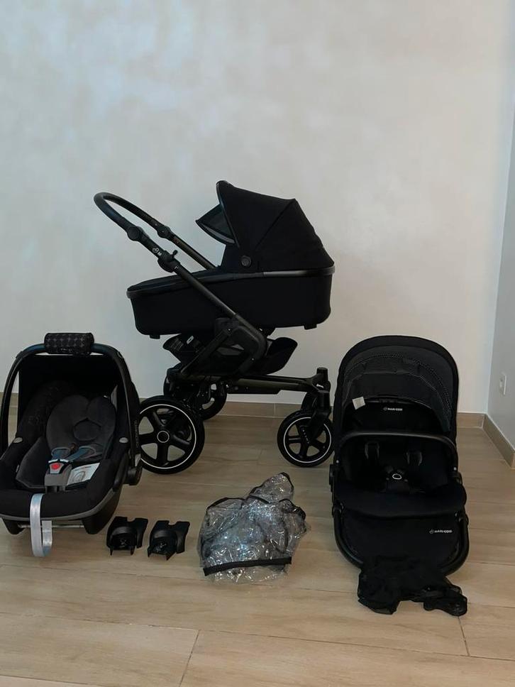 Maxi -Cosi Nova 4 Nomad Black, ensemble 3 en 1, Enfants & Bébés, Buggys, Comme neuf, Maxi-Cosi, Protection de pluie, Dossier réglable