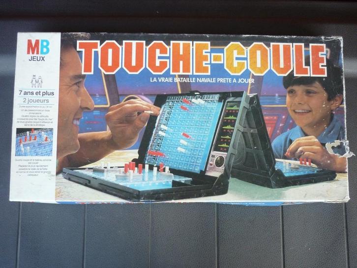 Bordspel - Touché-Coulé Vintage - MB, Hobby en Vrije tijd, Gezelschapsspellen | Bordspellen, Gebruikt, Een of twee spelers, Ophalen of Verzenden