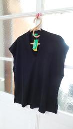 Benetton tricot top zwart maat M-L, Maat 38/40 (M), Zwart, Nieuw, Ophalen of Verzenden