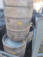 3 oude metalen biervaten Wiels, Verzamelen, Biermerken, Ophalen
