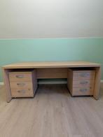 Bureau massif + armoires, Enlèvement, Comme neuf, Bureau