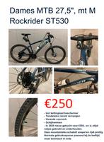 Mtb rockrider maat M, dames, Fietsen en Brommers, Fietsen | Mountainbikes en ATB, 49 tot 53 cm, Zo goed als nieuw, Dames, Ophalen