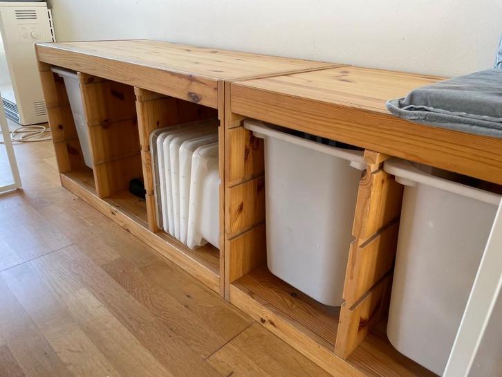 IKEA Trofast opbergcombinatie kast/bank 3 stuks, Huis en Inrichting, Kasten | Stellingkasten, Gebruikt, Ophalen