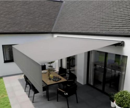 zonneluifel 5,00 m x 3,00 m gemotoriseerd MEMPHIS, Tuin en Terras, Zonneschermen, Gebruikt, Elektrisch, Ophalen