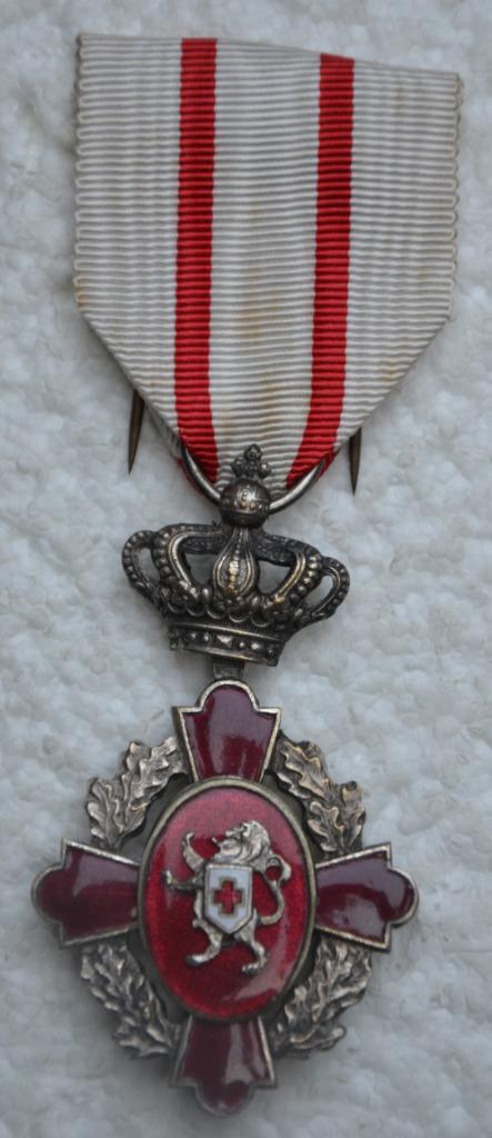 Medaille, Rode Kruis, 1e model Orde Solidariteit, 2de Klas, Verzamelen, Militaria | Algemeen, Overige soorten, Lintje, Medaille of Wings