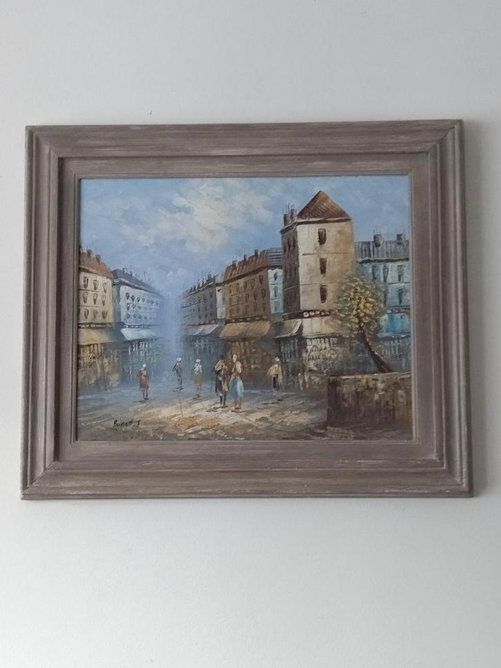 Impressionistisch schilderij van Burnett, Antiek en Kunst, Kunst | Schilderijen | Klassiek, Ophalen of Verzenden