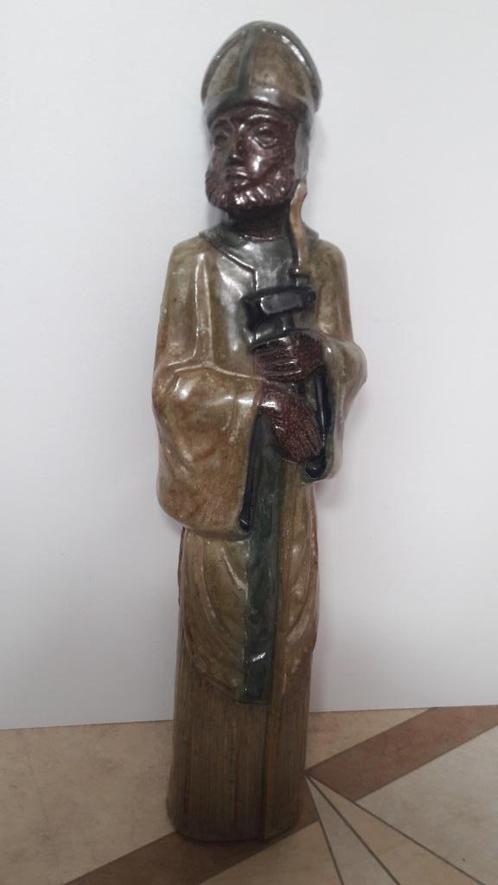 Grande sculpture saint Eloi en grès Guérin de Bouffioulx, Antiek en Kunst, Antiek | Keramiek en Aardewerk, Ophalen of Verzenden