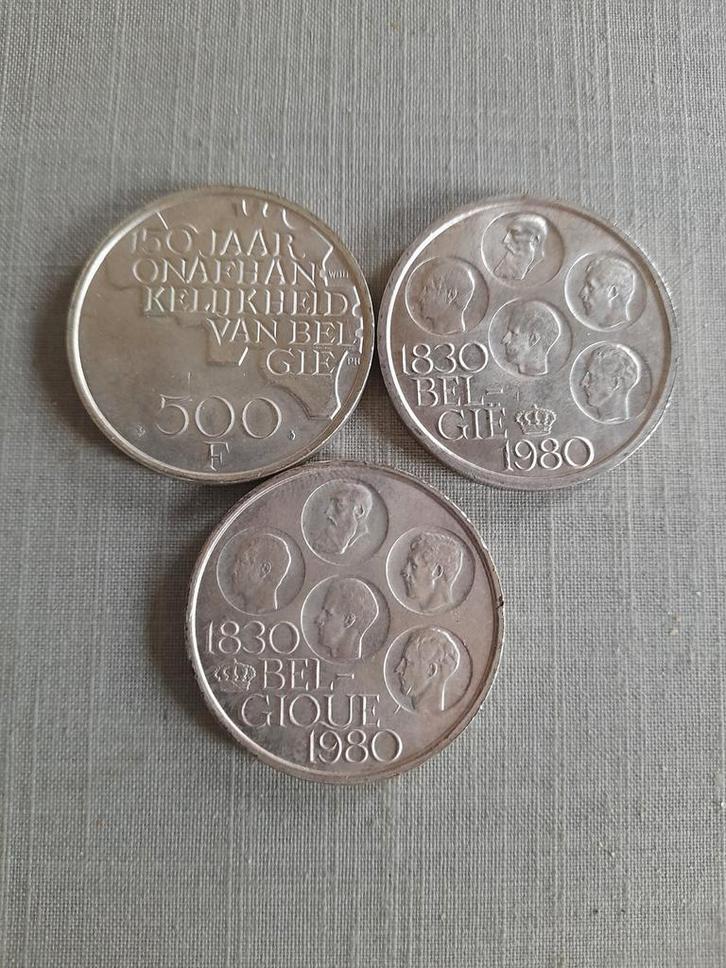 500 Belgische frank (3) 150 jaar Belgische onafhankelijkheid, Postzegels en Munten, Munten | België, Losse munt, Ophalen of Verzenden