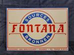 ancien panneau publicitaire , glaçoïde sources fontana 1955, Utilisé, Enlèvement ou Envoi, Panneau publicitaire