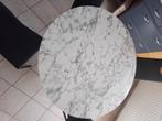 Table ronde + 4 chaises, Huis en Inrichting, Tafels | Eettafels, Ophalen, Overige materialen, Gebruikt, 100 tot 150 cm