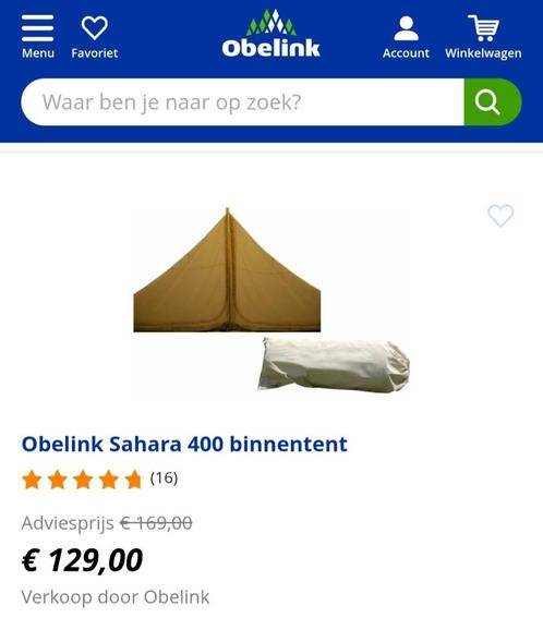Bell /Sahara /Sibley tent 400 compartiment, Caravans en Kamperen, Tentaccessoires, Zo goed als nieuw, Ophalen of Verzenden