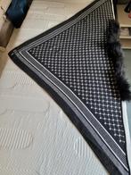 Sjaal wool cashmere Mala Amisha, 190*90 cm, grijs zwart wit, Ophalen of Verzenden, Sjaal