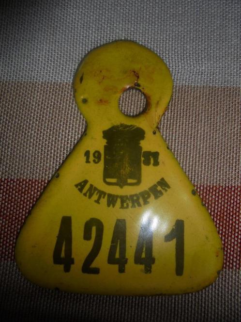 mooie taksplaat 1931 antwerpen fietsplaat email, Antiek en Kunst, Antiek | Email, Ophalen of Verzenden