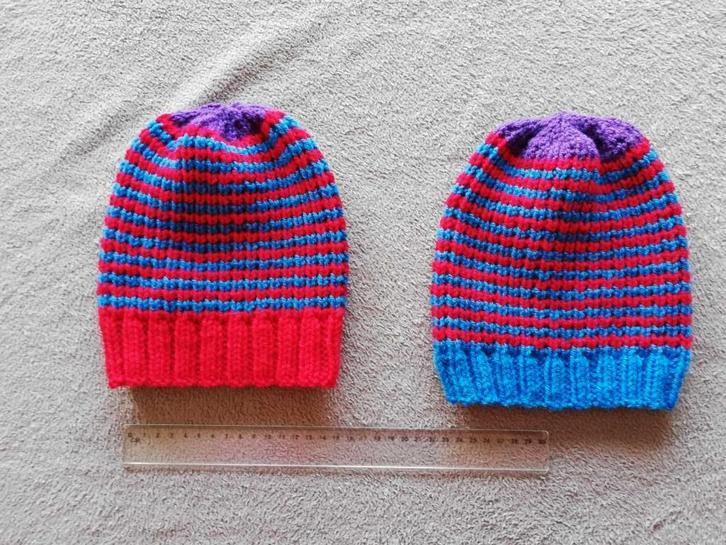 Kindermutsen, rood/blauw gestreept, paars, Kinderen en Baby's, Kinderkleding | Mutsen, Sjaals en Handschoenen, Nieuw, Muts, Jongen of Meisje