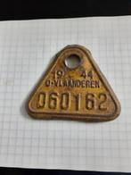 Fietsplaat O.Vlaanderen 1944 WOII, Ophalen of Verzenden, Gebruikt