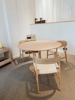 Design eettafel rond - Torsion van Ethnicraft (eik), Huis en Inrichting, Tafels | Eettafels, Ophalen, Zo goed als nieuw, Vier personen