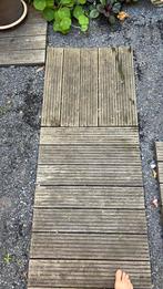 Hardhouten terrasvlonders 60x60cm - gebruikt, Tuin en Terras, Terrasdelen en Vlonders, Ophalen, Gebruikt