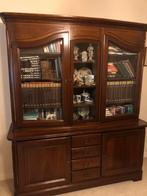 Buffetkast met glazen bibliotheekkast bovenop, Huis en Inrichting, Ophalen, Klassiek, Zo goed als nieuw, Met deur(en)