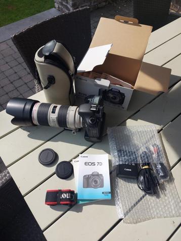 Canon lens 70-200 en camera eos 7D, Audio, Tv en Foto, Fotocamera's Digitaal, Ophalen, Gebruikt, Spiegelreflex, Canon