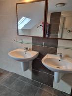 2 wastafels met kranen, badkamerspiegels, tablet, Ophalen, Glas, Wastafel