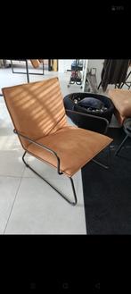 Cognac bijzet zetel, Huis en Inrichting, Ophalen, Zo goed als nieuw, Stof, Modern