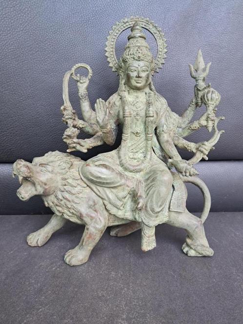 bronzen beeld godin Durga/Kali/Shakti/India/Azië, Antiek en Kunst, Kunst | Niet-Westerse kunst, Ophalen of Verzenden