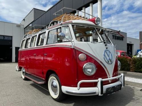 VW T1 Bus Camper in nieuwstaat !, Auto's, Volkswagen, Bedrijf, Te koop, Overige modellen, Bluetooth, Lederen bekleding, Open dak