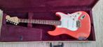 Stratocaster (partscaster) Fiesta red met tweed koffer, Muziek en Instrumenten, Ophalen of Verzenden, Gebruikt, Solid body, Overige merken