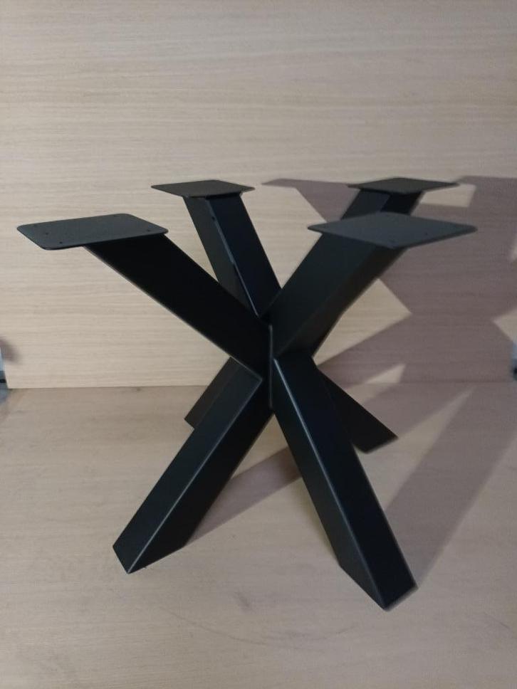 zwarte gepoederlakte tafelpoten, Huis en Inrichting, Tafelonderdelen, Nieuw, Tafelpoot, 50 tot 100 cm, 50 tot 100 cm, Rechthoekig