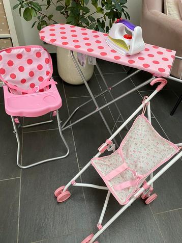 Zitje, strijkplank met strijkijzer (met stoomgeluid), buggy beschikbaar voor biedingen