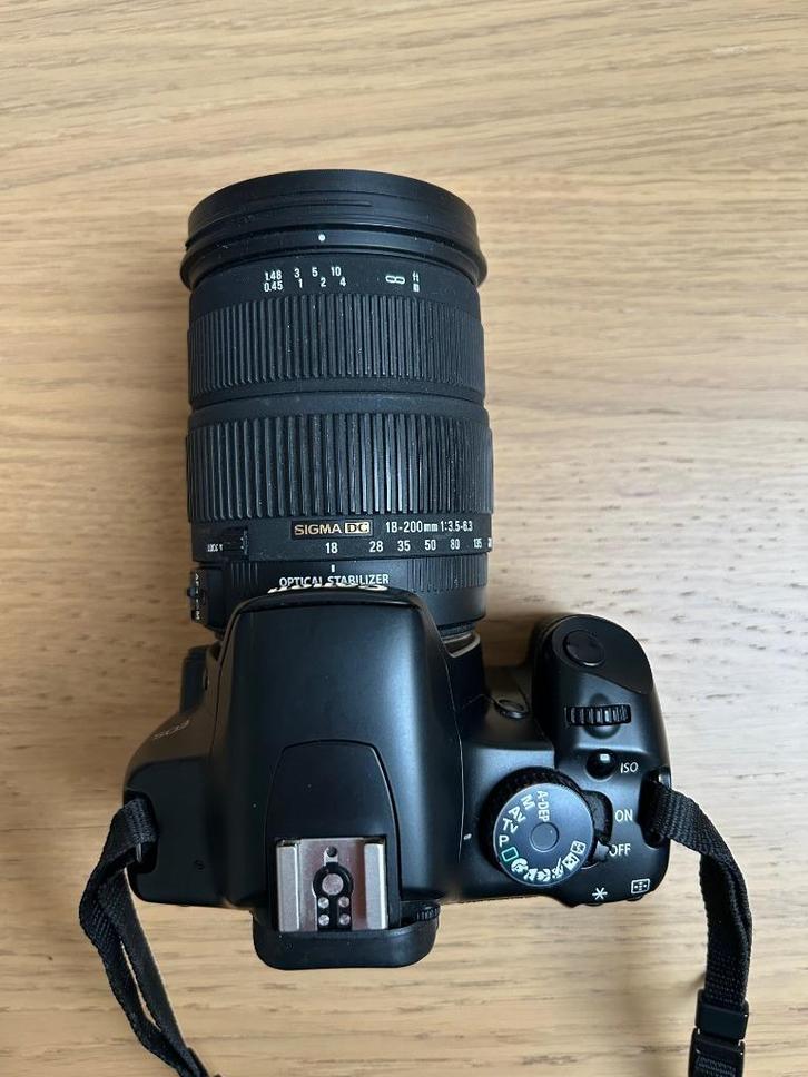 Canon EOS 450D + Sigma 18-200 mm + Canon EF 50 mm f/1.8, Audio, Tv en Foto, Fotocamera's Digitaal, Gebruikt, Spiegelreflex, Canon