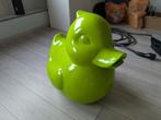 Fluo groene eend decoratie nieuwstaat, Ophalen, Zo goed als nieuw