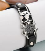 Harley Davidson Armband Leder, Cuir, Envoi, Neuf