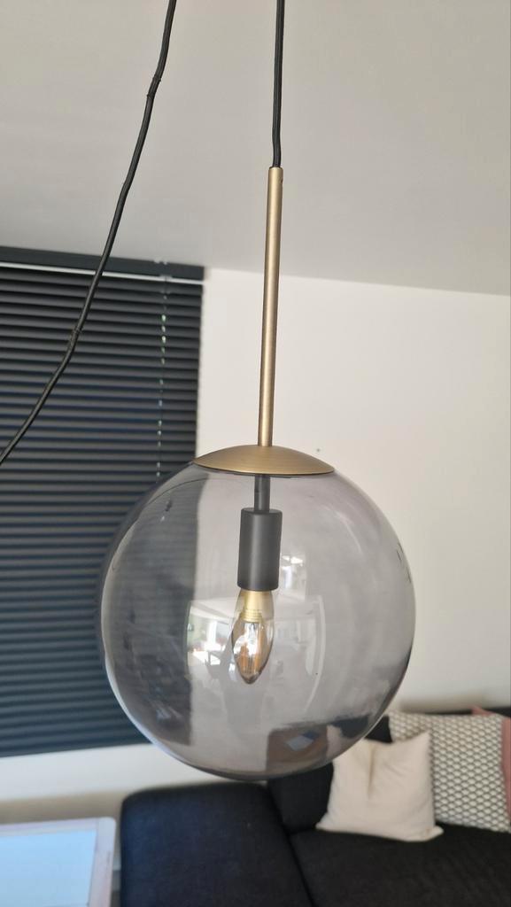 Orb Hanglamp van Bolia in Messing – Dimbaar | 25 cm, Huis en Inrichting, Lampen | Hanglampen, Zo goed als nieuw, 75 cm of meer