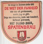 BIERKAART   SPATEN  G   S, Nieuw, Viltje(s), Overige merken, Verzenden